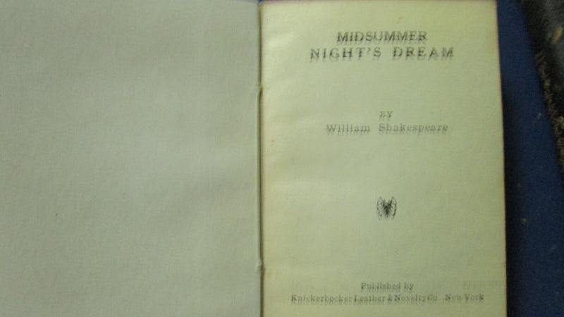 Series of Five Vintage William Shakespeare Pocket Size Books leather cover 1920S