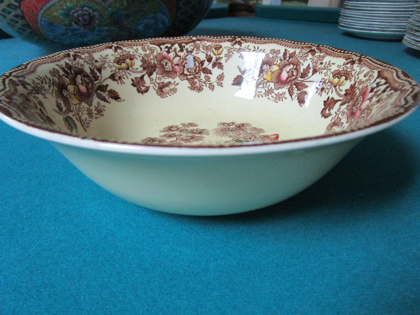 Alfred Meakin England Tonquin Brown Transfer 2 Bowls  Original