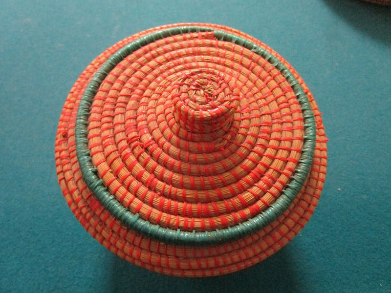 Handwoven Wicker Basket Covered Basket Made In Kenya Zulu Tribe  Africa Pick One