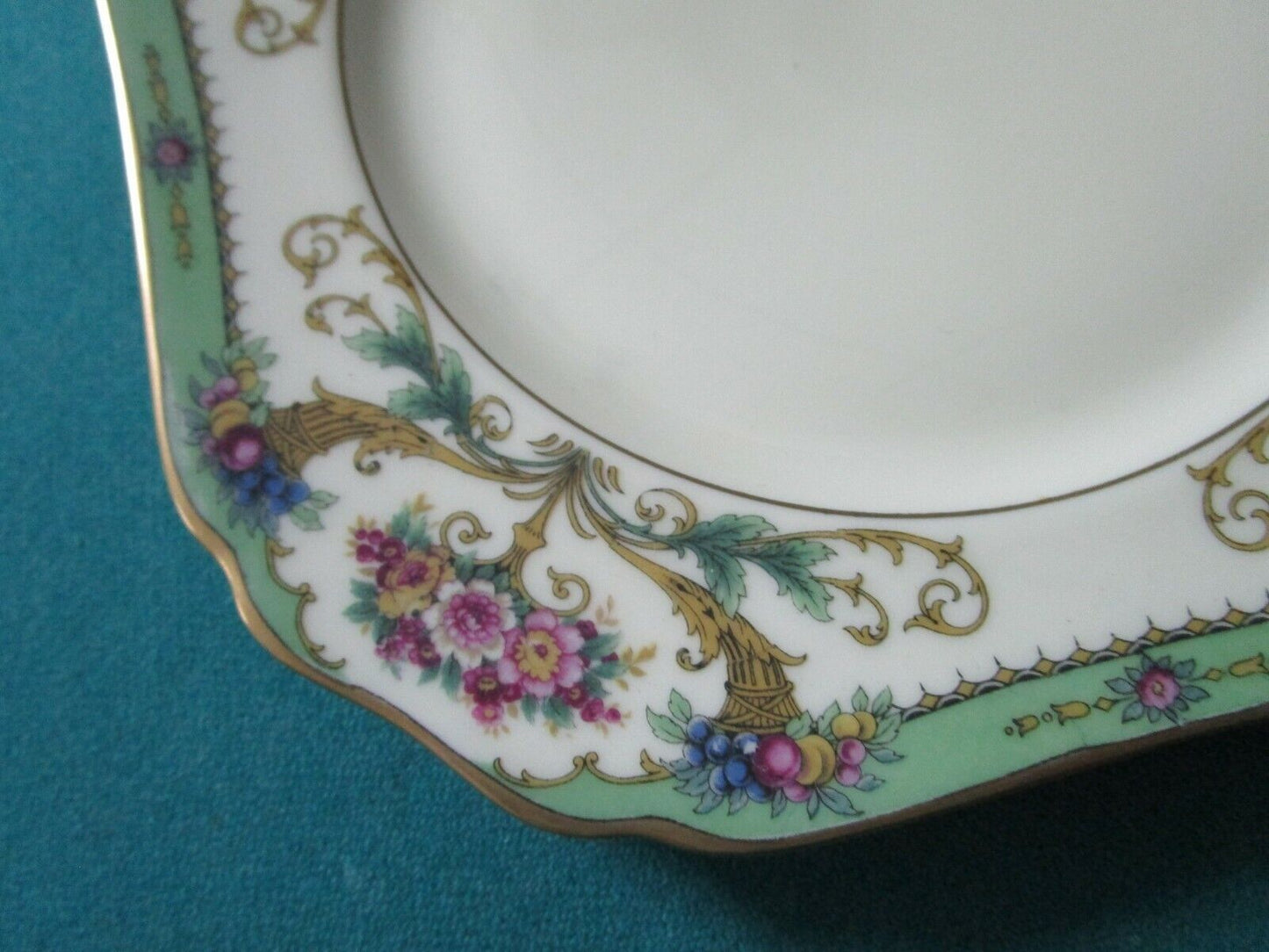 Hathaway by BLACK KNIGHT SALAD PLATES  8"  SQUARE FLORAL