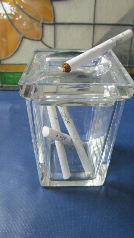 VAN ST LAMBERT CIGARRETE CRYSTAL CIGARRETE ASHTRAY HOLDER