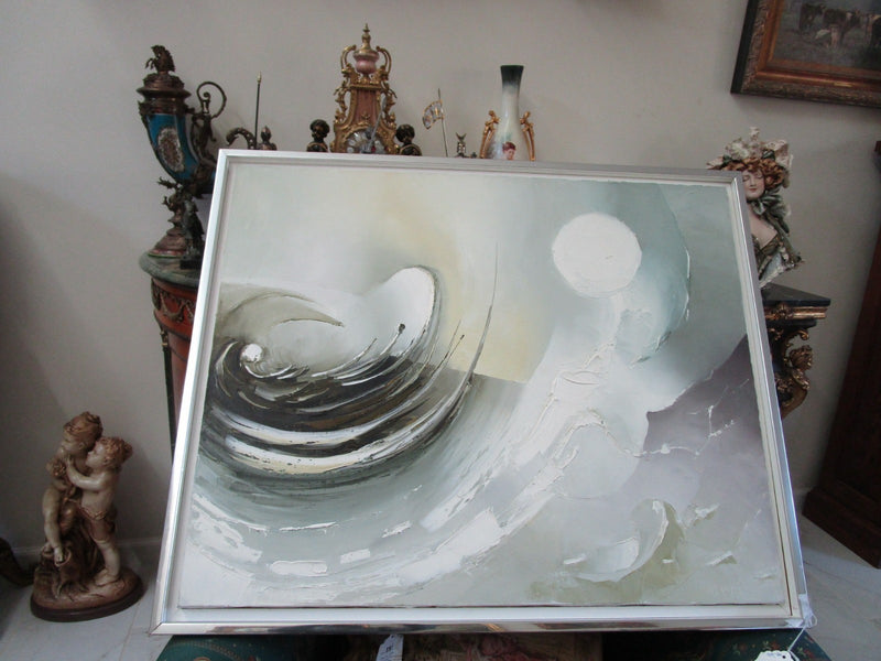 GILBERT BRIA (1933-) Cannes, France.UNTITLED AND DEDICATED ORIGINAL OIL PAINTING