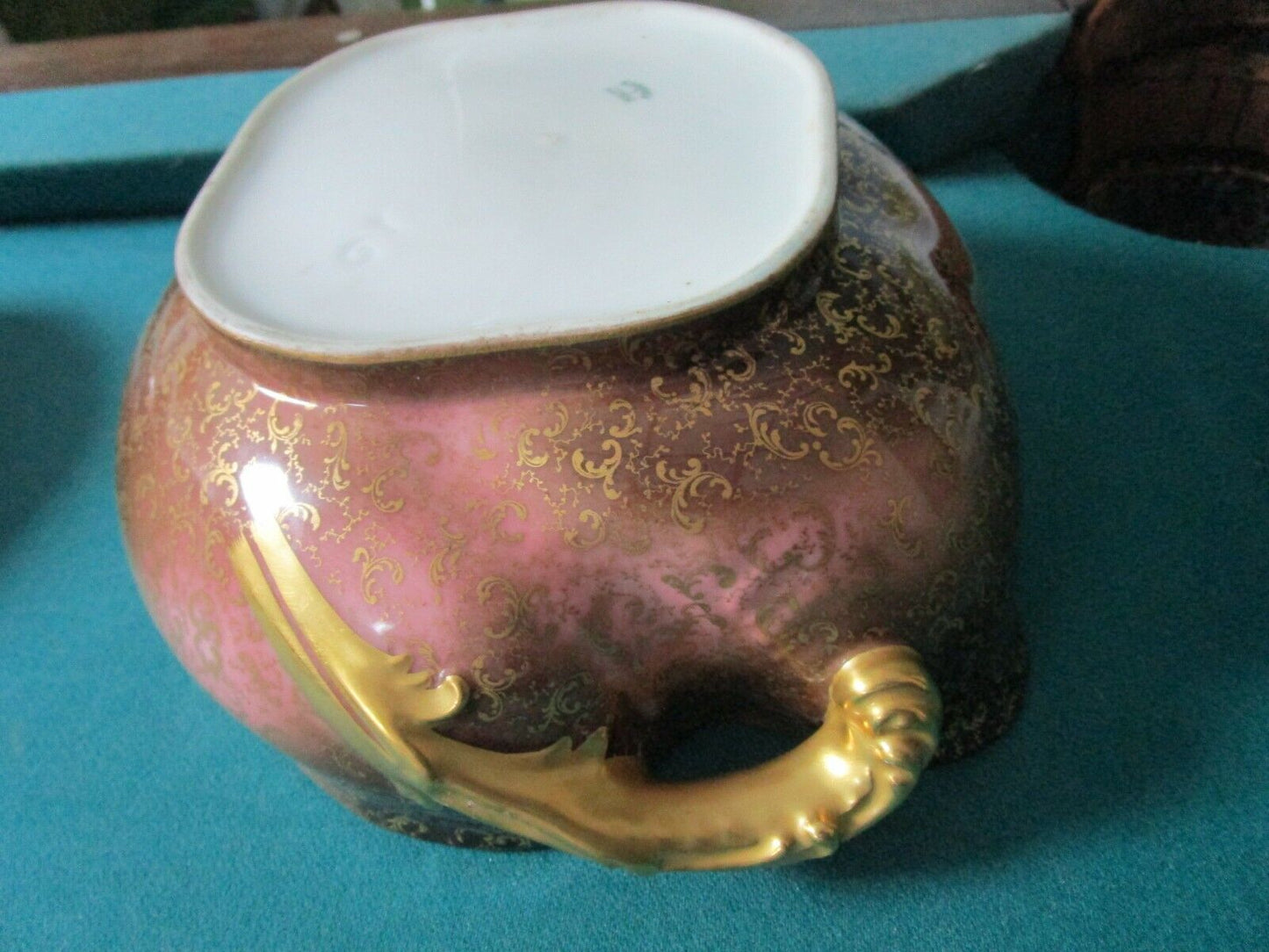 1880s LIMOGES BOWL BROWN AND GOLD AND PLATES PICK 1