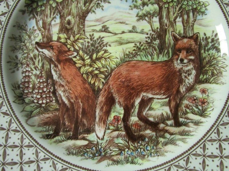 Royal Stafford Pottery Platter 11 " Turkey Thanksgiving Christmas Foxes Pick1