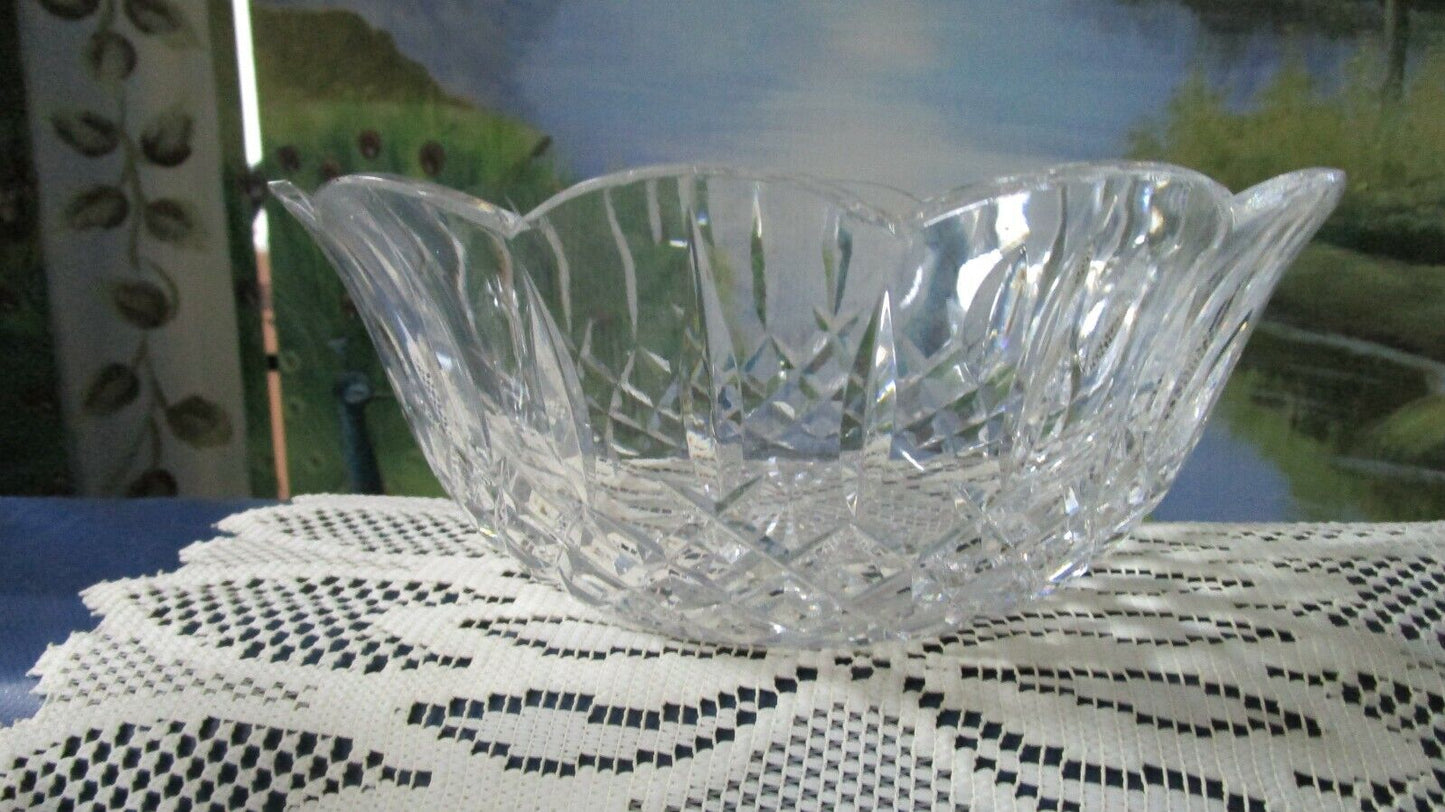 WATERFORD CRYSTAL BOWL BROOKSIDE 3 1/2 X 9" NEW NO BOX