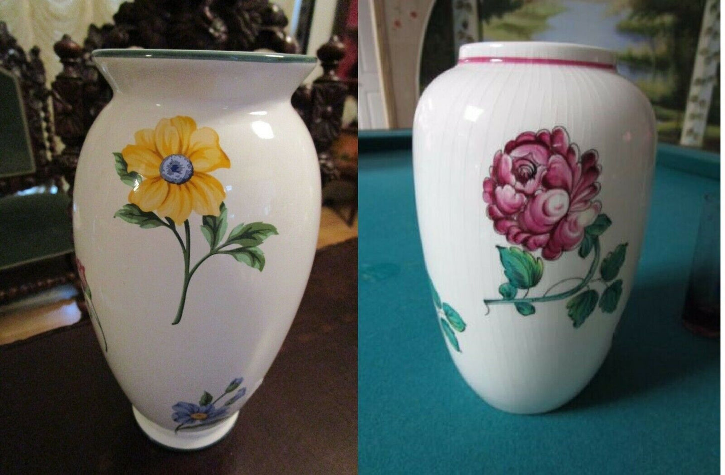 TIFFANY POTTERY  CERAMIC FLORAL VASES PICK ONE  ^^