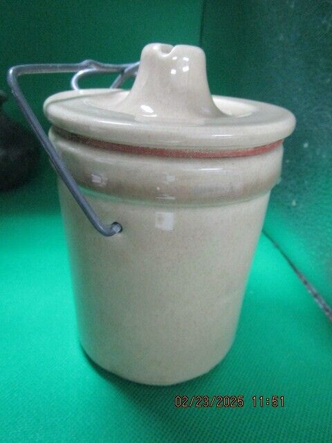 VELVAC 1940S MILWAUKEE CROCK STONEWARE 5.5" {77]