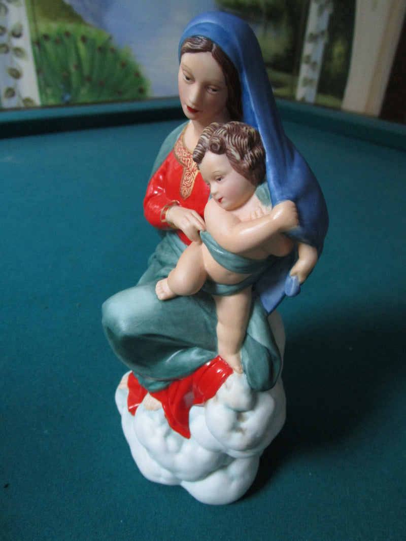 Madonna Di Foligno Sculpture Figurine Franklin Mint 9 1/2" Orig