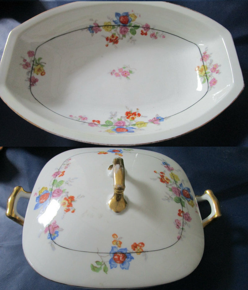 Union Czechoslovakia Oval Bowl Tureen Vegetable Pick 1