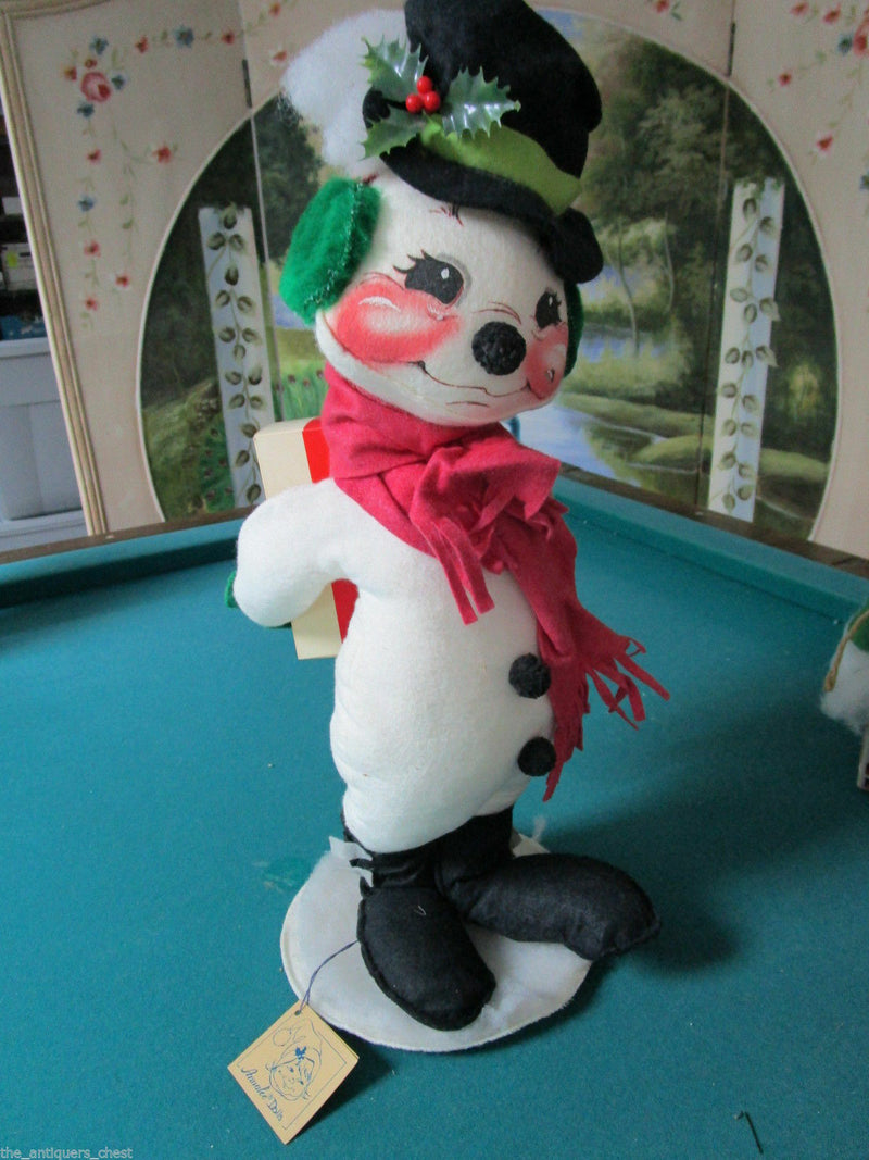 1980s ANNALEE SNOWMAN 20", BEAR SNOW FIGHT 11", SANTA doll W/TRAIN 7" PICK1^^