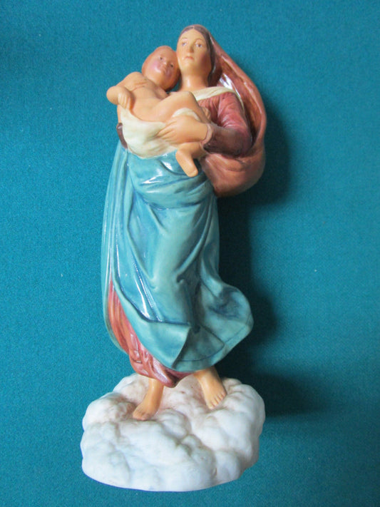 THE SISTINE MADONNA BY LENOX FIGURINE NIB 8" BY FRANKLIN MINT NEW [a9LX]