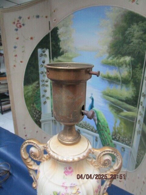 Vintage Table Lamp Two Handles Amphora 17" ^^