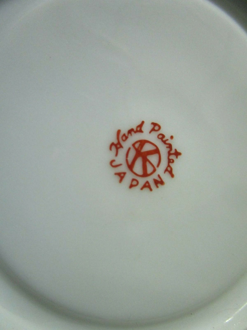 JAPAN LUSTERWARE GREEN FRAGONARD  FLORAL TEA CUP SAUCER [86]