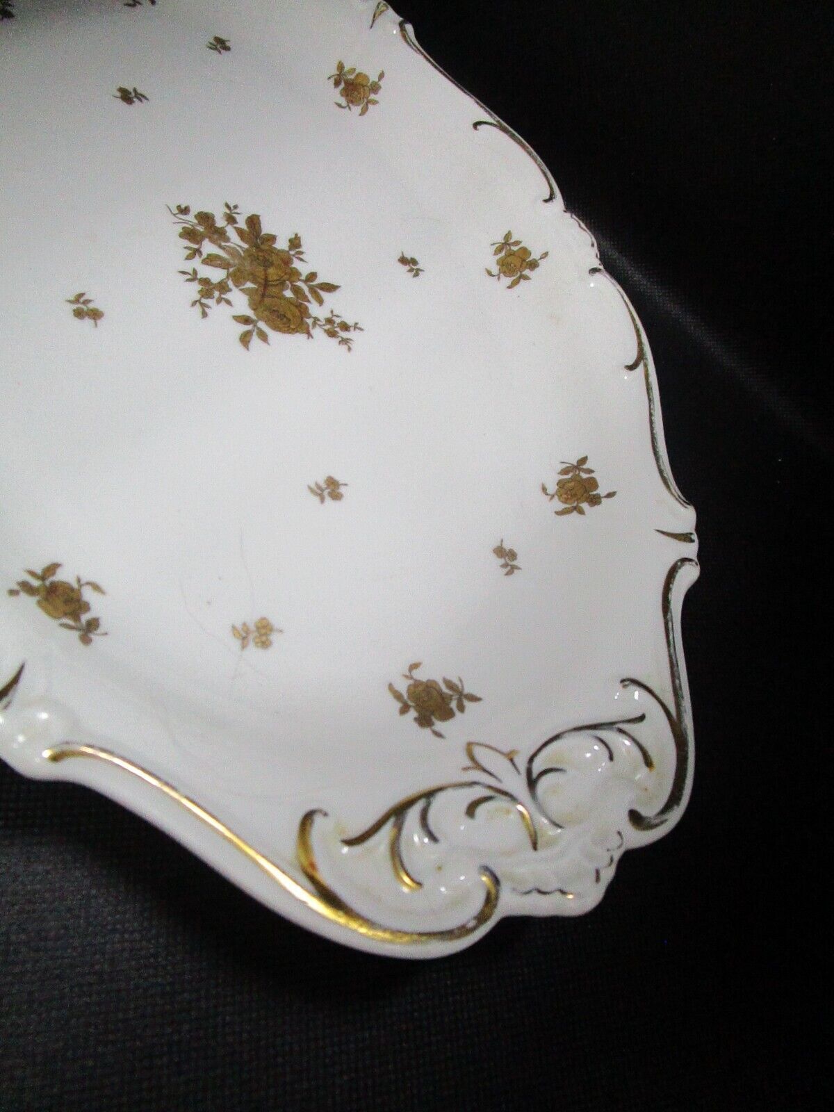 Weimar Germany fine bone china Katarina pattern oval tray c1940s