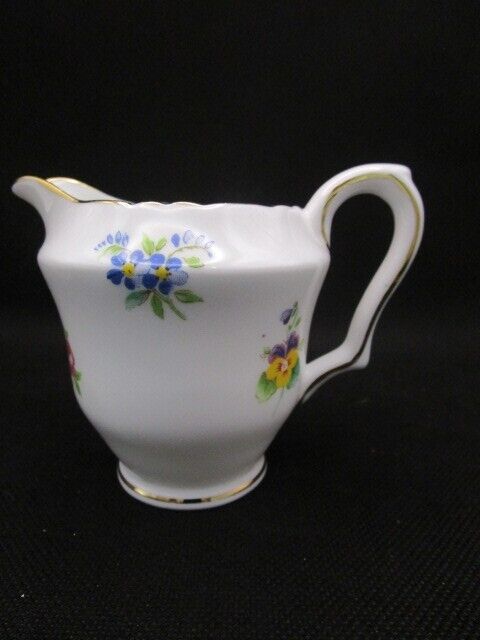 CROWN STAFFORDSHIRE ENGLAND FLAT DEMITASSE COFFEE FLORAL BOUQUET SET PICK 1