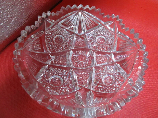 American Brilliant candy dish stars 6" [40E]