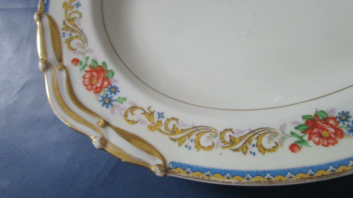 BERNAURDEAD LIMOGES FRANCE MONTECARLO OVAL TRAY PLATTER 16 x 12"