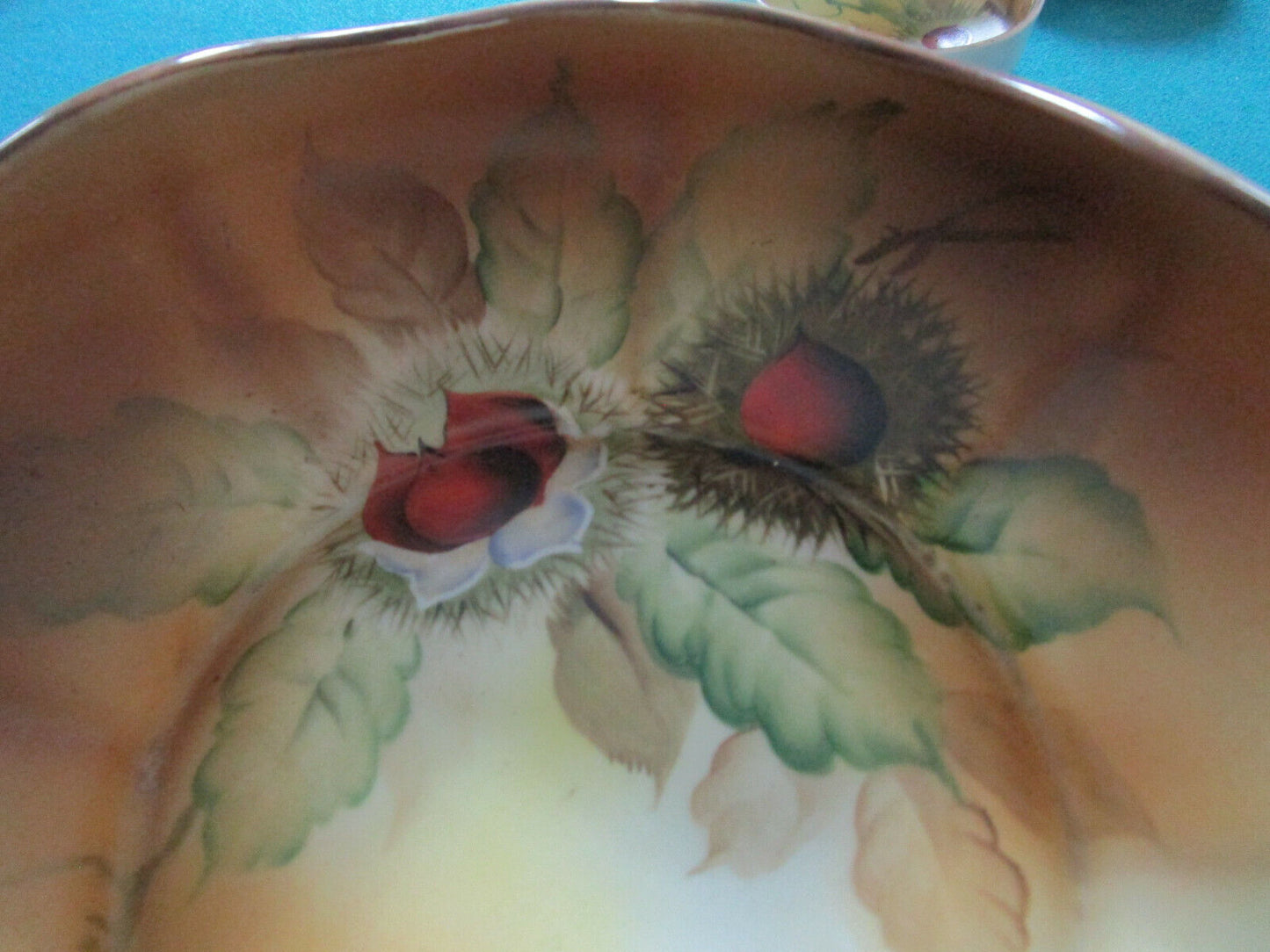 Original Nippon Japan Handpainted Bowl Dishes Lusterware Footed Bowl [95n]Pick1