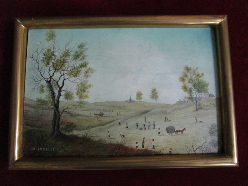 MIMMA INDELLI ORIGINAL PAINTING RED VELVET MATTED 15 X 12" FRAMED PICK 1