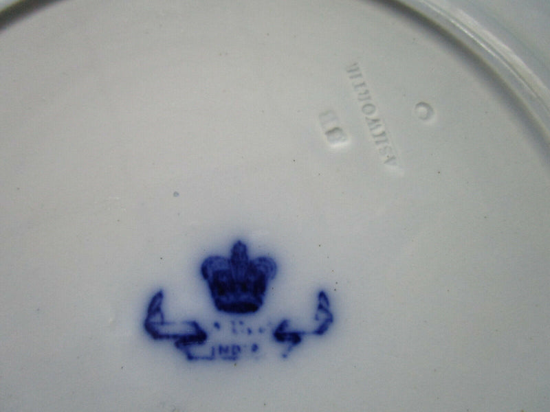 ANTIQUE FLOW BLUE PLATE GENERAL LEE BATTLE OF GETTYSBURG, ORIENTAL  ASHWORTH PIC