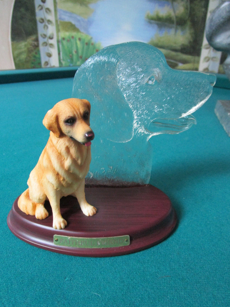 Faithful Friend Sculpture Ceramic And Plastic Clear Profile Glorious Goldens