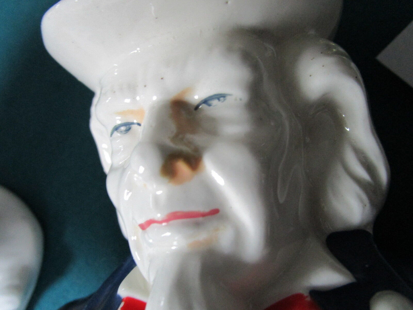 Uncle Sam, ceramic coin bank, made in Japan, c1960s, 6 1/2" tall RARE