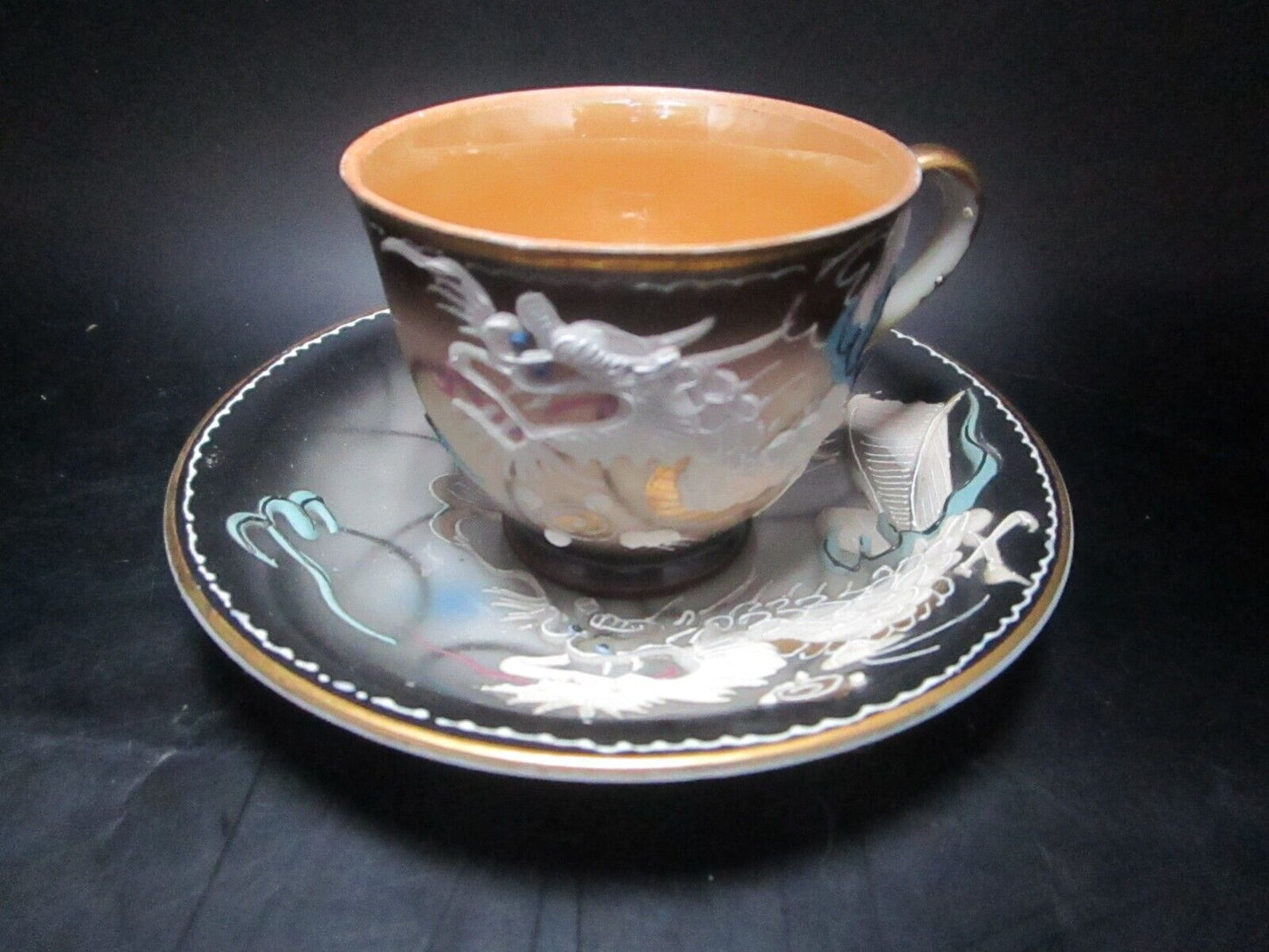 CHINESE DRAGONWARE COFFEE CUP AND SAUCER