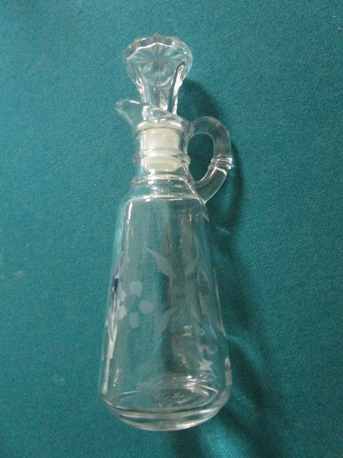 VICTORIAN GLASS SILVER OVERLAY CANDLEHOLDER, STERLING VASE, CRUET APOTHECARY PIC