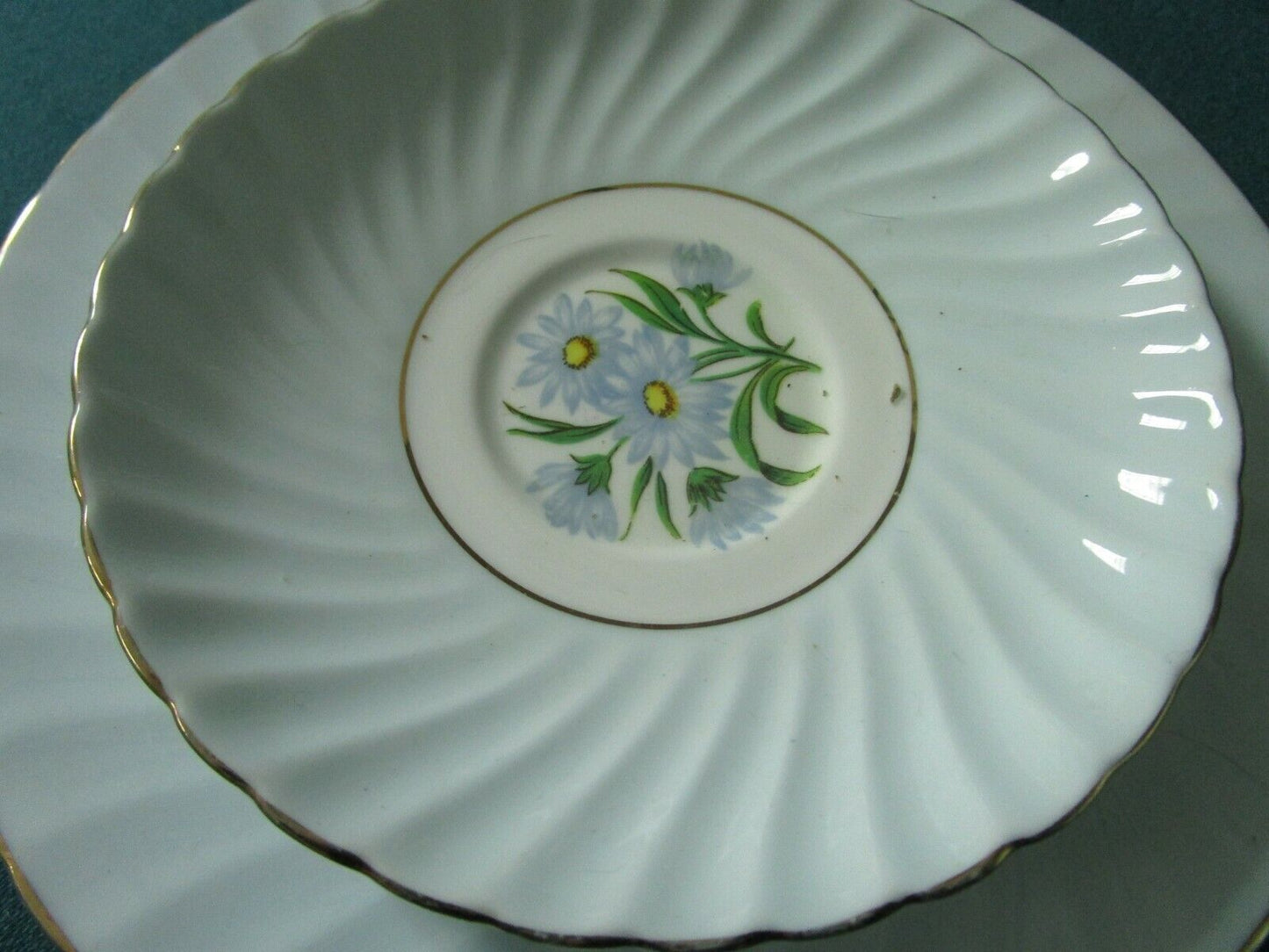 TRIO Adderley, England, light green, cup, saucer & cake plate ORIGINAL [92]