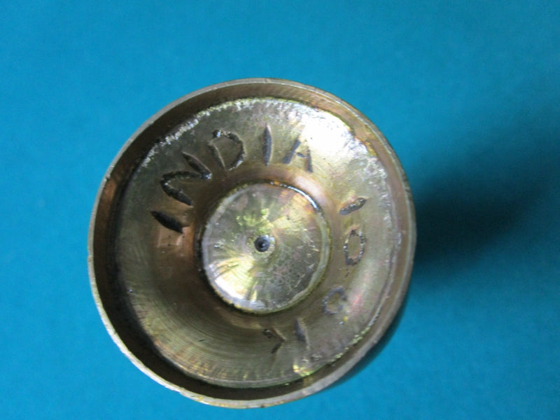 BRASS PAIR OF VASES MADE IN INDIA 5" ETCHED ^^