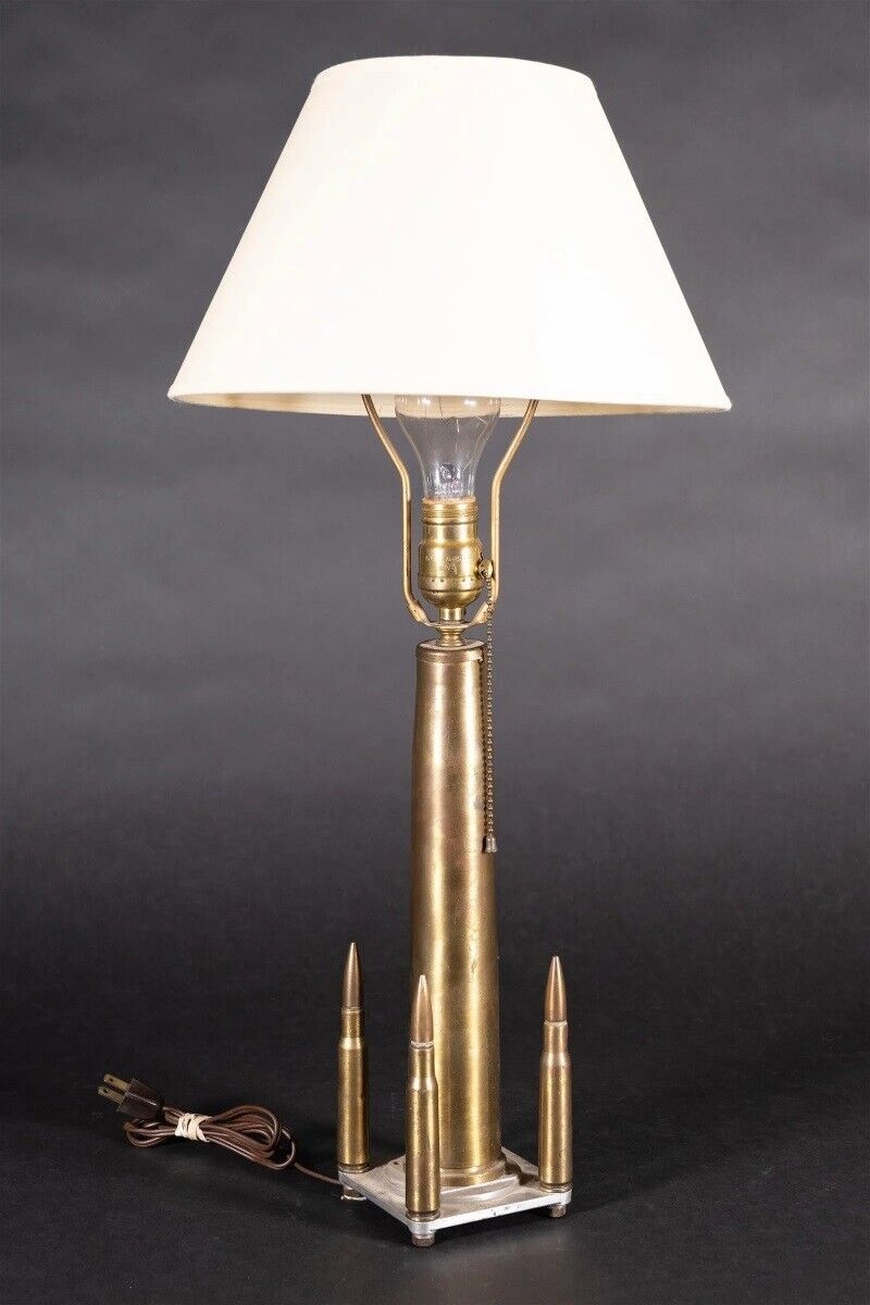 Trench art table lamp