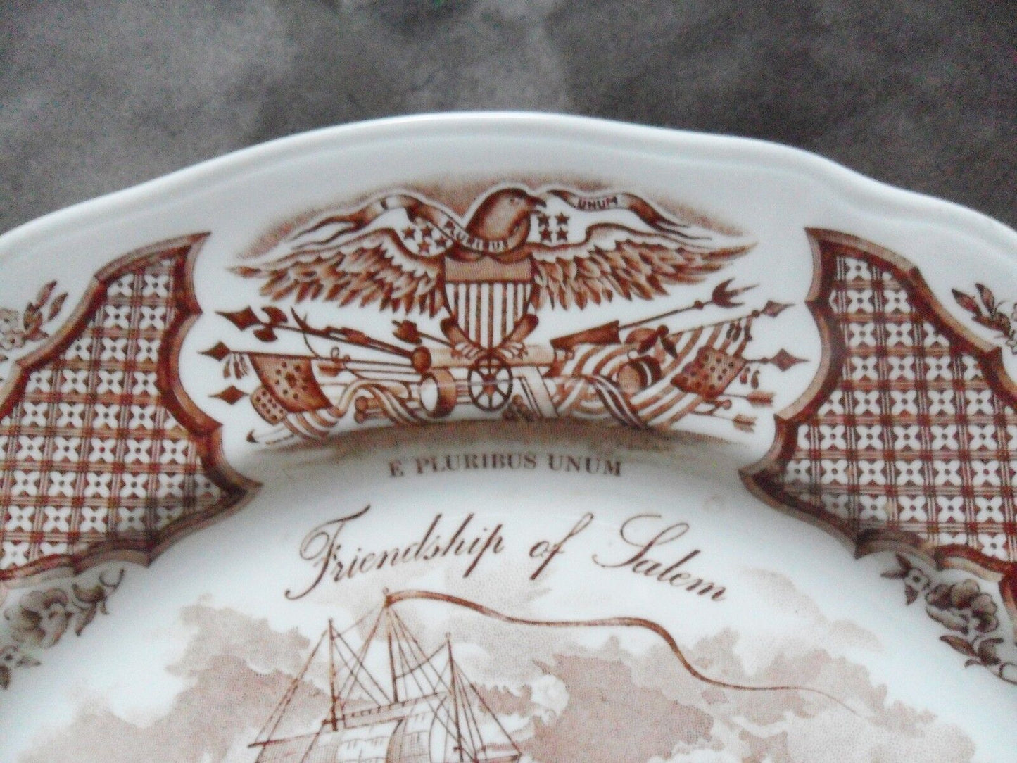 Alfred Meakin Staffordsire England "Fair Winds" 8 dinner plates, ORIGINAL