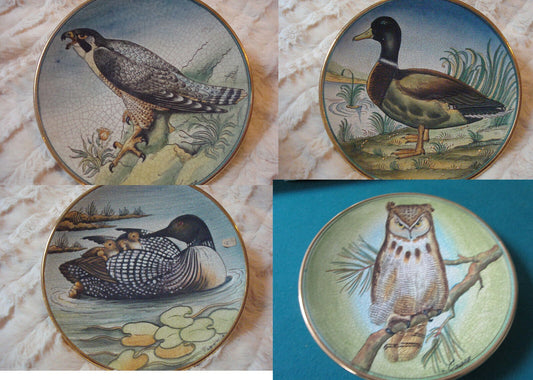 TIZIANO COLLECTOR SIGNED PLATE VENETO FAIR  ETCHED ITALY FALCON, MALLARD, DUCKS^