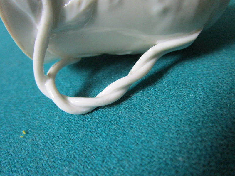 Capodimonte Italy Original Blanc De China Coffee Cup And Saucer Molded [80B]