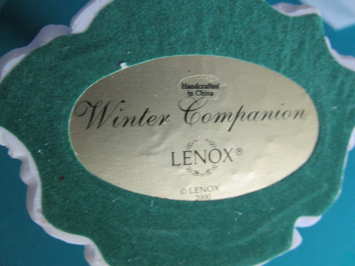 9" LENOX WINTER COMPANION SNOW MAN PENCIL SCULPTURE NIB orig