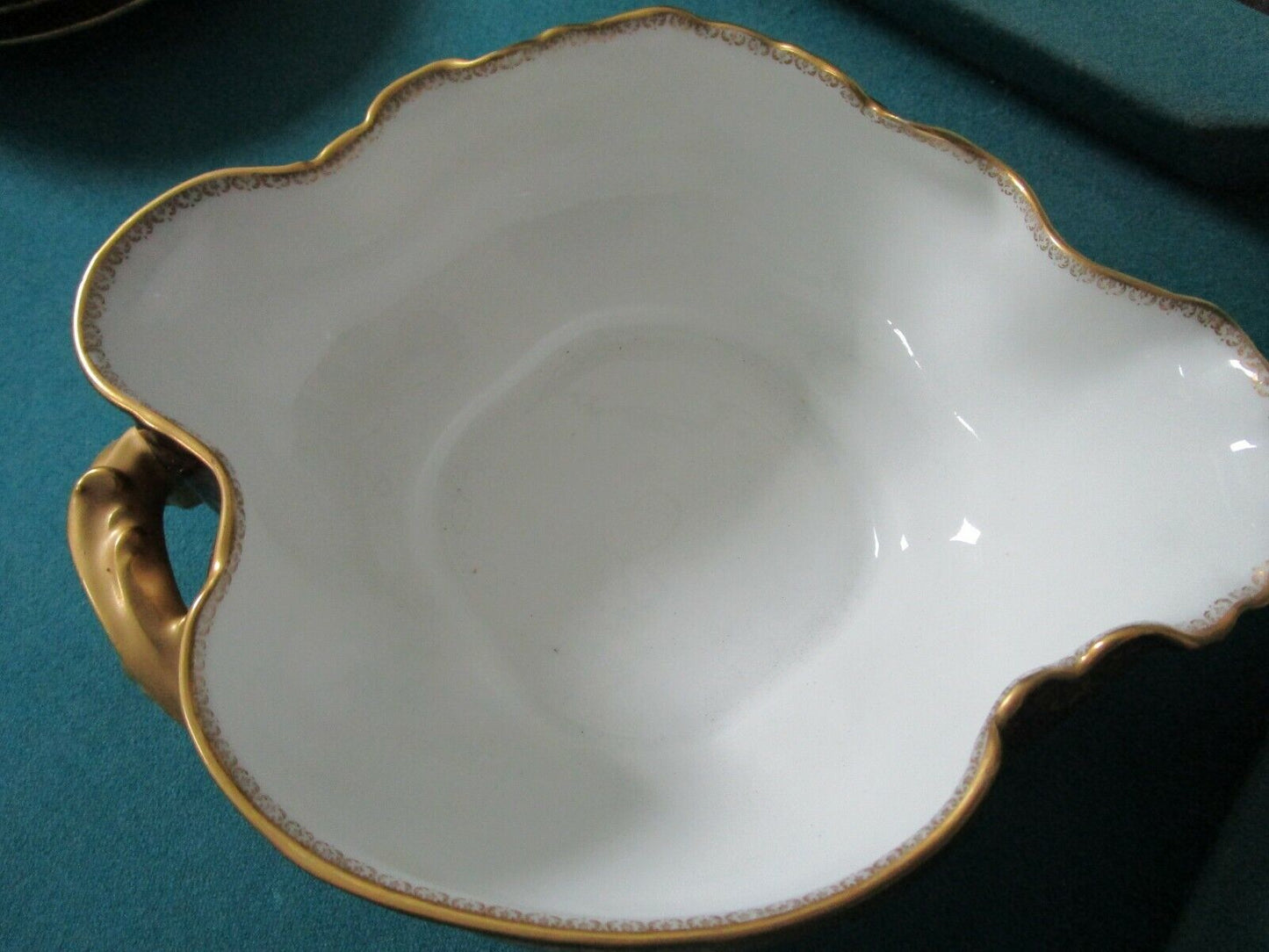 1880s LIMOGES BOWL BROWN AND GOLD AND PLATES PICK 1