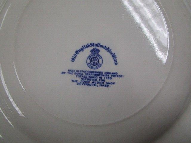 Royal Stafordshire historical plate 10" Plymouth Mass blue [bp44]