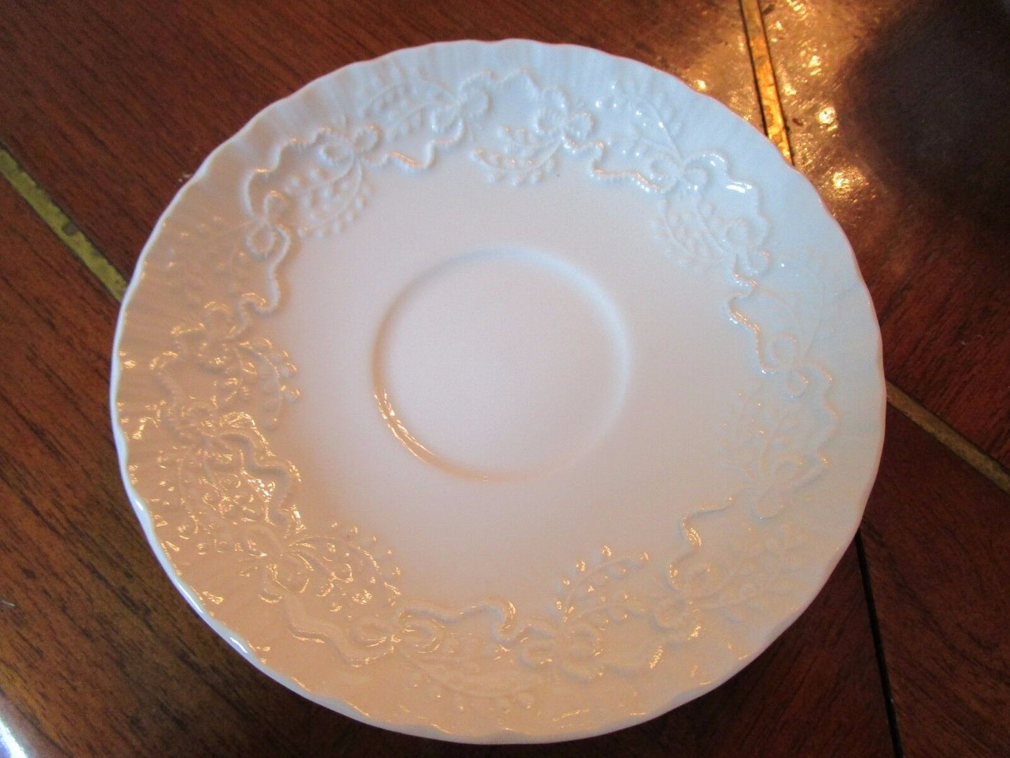 WEDGWOOD TRIO CUP /SAUCER CAKE PLATE "CLAIRE" PATTERN FOR RALPH LAUREN[117]