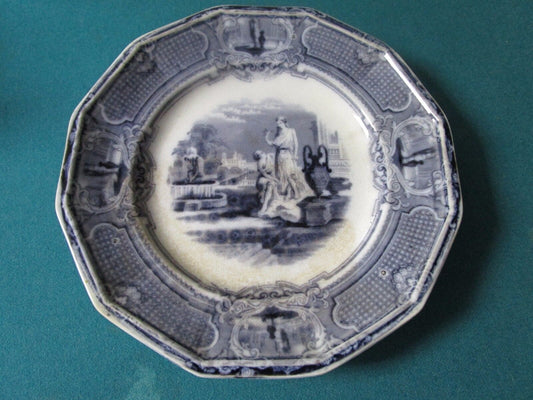 Antique A. Anthony Shaw Pomona Mulberry blue Transfer Plate [BP5]