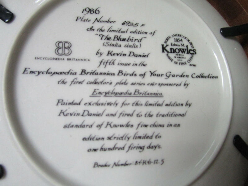 Encyclopaedia Britannica Birds Plates Wooden Frame Blue Birds -Goldfinch Pick1^^