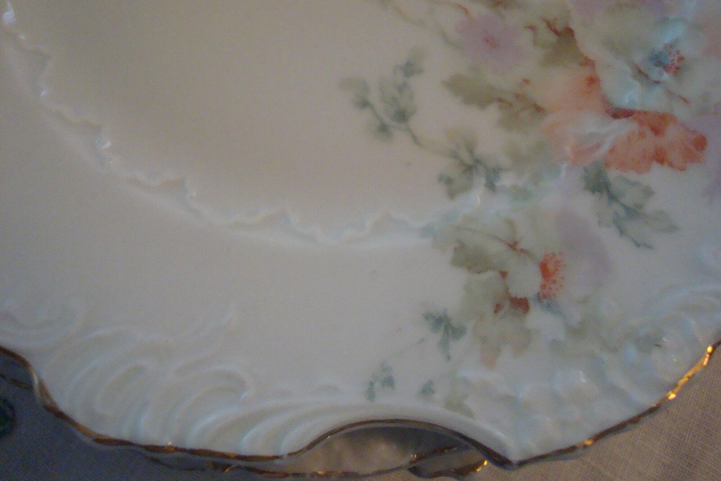 Antique 5 Dessert plates HERMANN OHME, c1920s, GERMANY FLORAL ^^