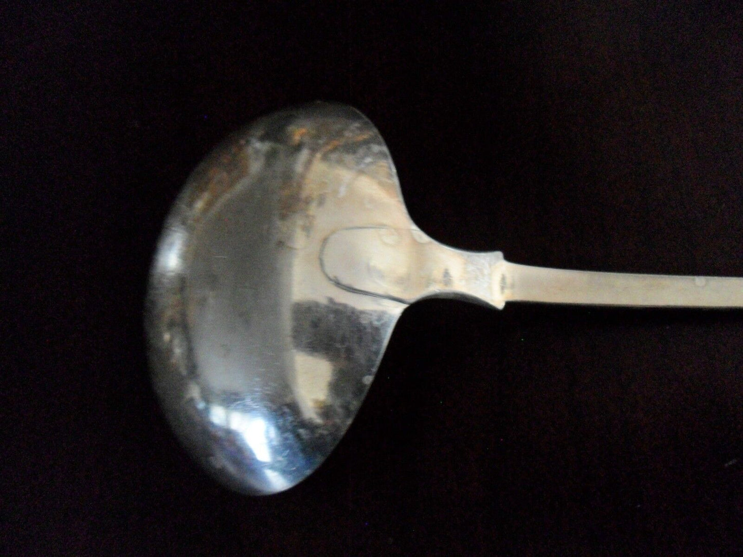 William Hutton and Sons.Silverplate soup ladle, 12"