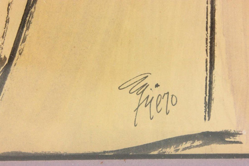 Leopoldo Torres Aguero, "Nude Woman" ORIGINAL PENCIL SIGNED MIXED MEDIA