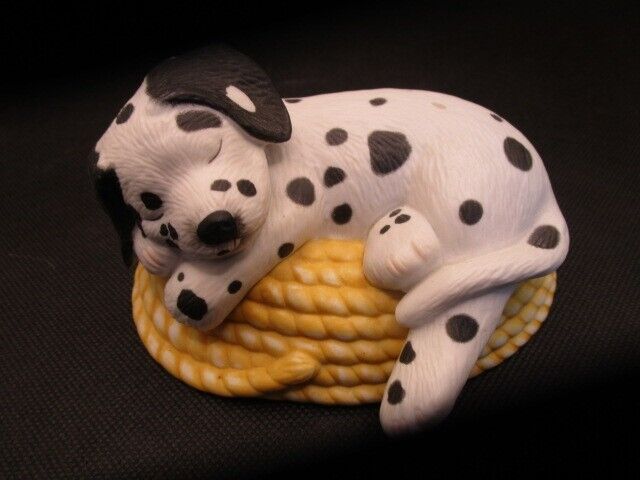 SPG Princeton Gallery Vintage 1994 Dalmatian Dog Tired Fine Porcelain Figurine
