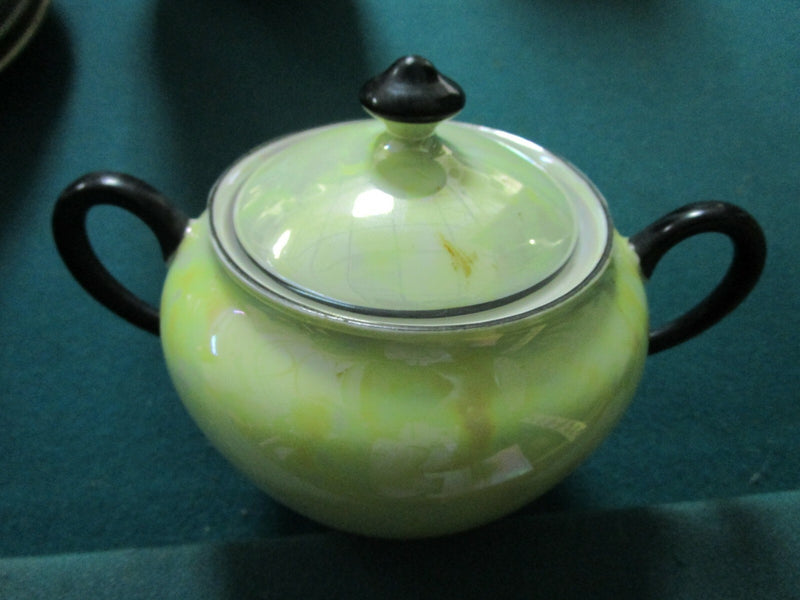 Union Czechoslovakia Ceramic Pitcher - Covered Lusterware Ceramic Sugar Pick1