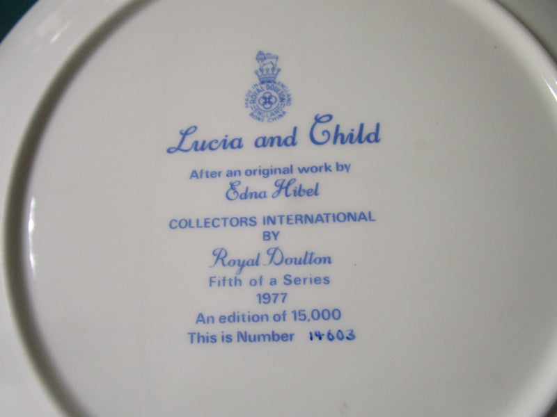 EDNA HIBEL  COLLECTOR PLATES PICK ONE "MARILYN", "KRISTINA, "LUCIA"  AND CHILD ^
