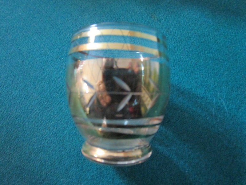 SHOT GLASSES MID CENTURY GOLD MADE IN FRANCE PICK 1