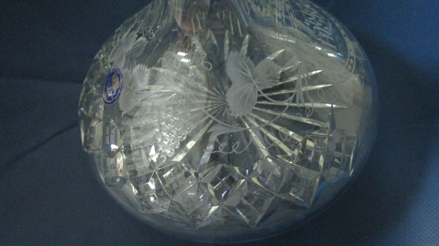 THOMAS WEBB CRYSTAL WHISKEY SHIP DECANTER 11 1/2" NEW IN BOX