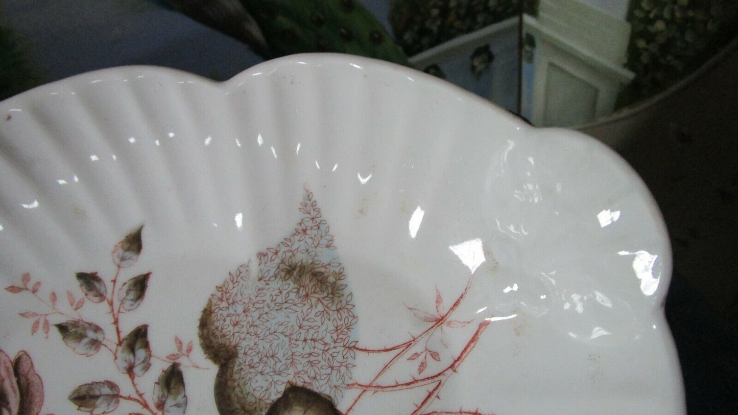 ANTIQUE CARLSBAD AUSTRIA MARX & GUTHERZ OVAL SERVING DISH 12" [30A]