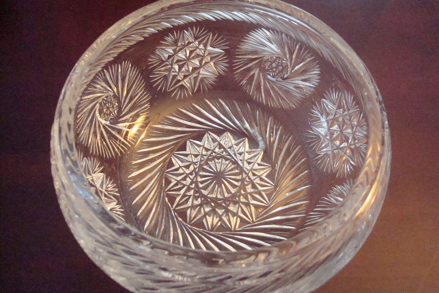 Vintage cut crystal BRILLIANT  PERIOD PATTERN Glass Bowl Centerpiece [GLASS15BSK